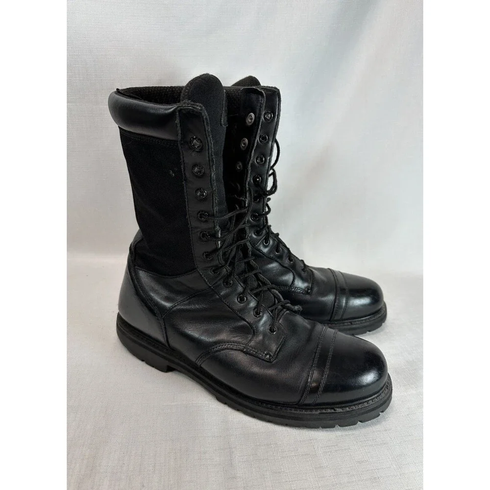 ROCKY #2093 Trooper Military Combat Boot Black Leather Nylon Soft Cap Toe Sz 14